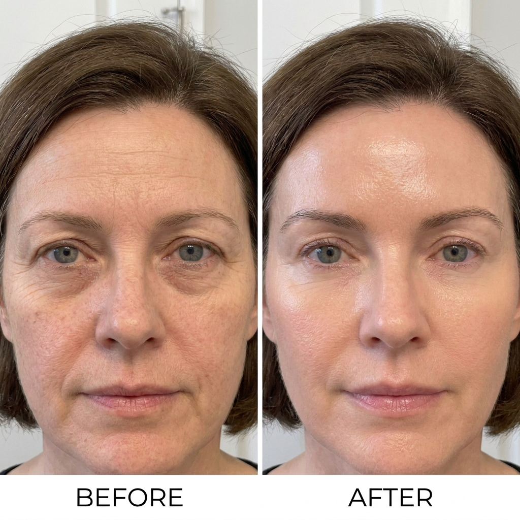 Serelle Eye™ —  red light + EMS micro-current. Firm, depuff, and tighten in 10 min a day. No needles.